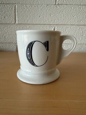 Anthropologie Monogram Initial Letter Mug Cup